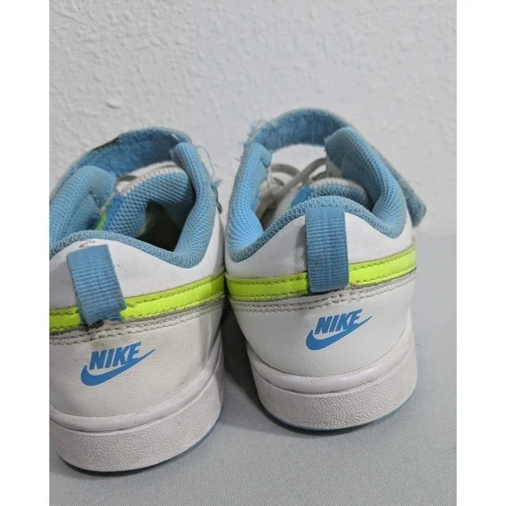 Nike Court Borough Low 2‎ Kids 3Y White Baltic Blue Volt BQ5451-122